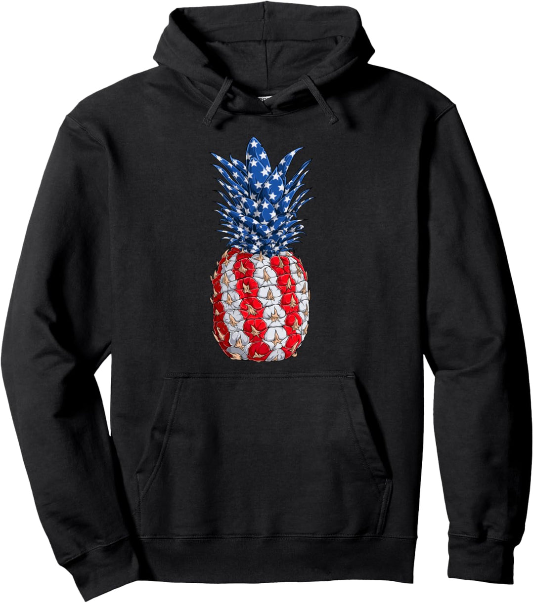 Ananas USA Souvenir Amerika Amerikanische Fahne Pullover Hoodie