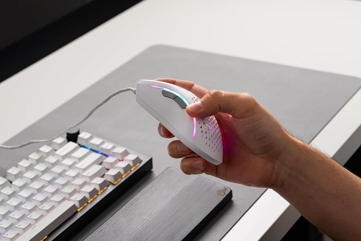 Glorious Gaming - Model D 2: Wired Ergonomic Mouse, Superlight 58g, 26K Optical Sensor, 6 Programmab