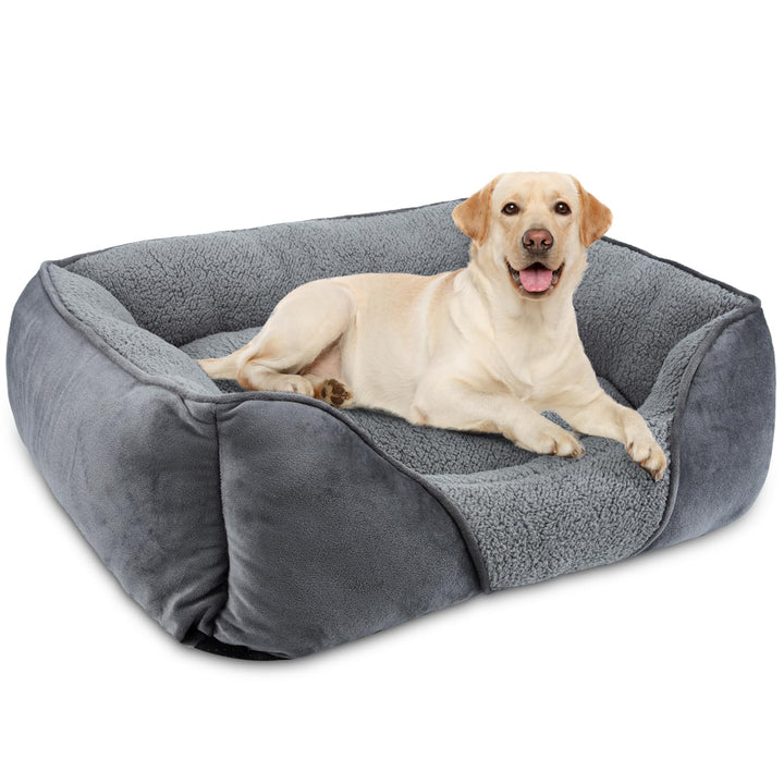 FURTIME Hundebett Mittelgrosse Hunde, Hundebett Waschbar Flauschig Hundekorb, Rutschfestes Hundekörb