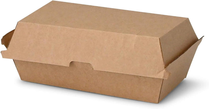 BIOZOYG Take Away Burger Box 200 Stück I Burgerboxen mit Klappdeckel I Hamburger Box aus Frischfaste