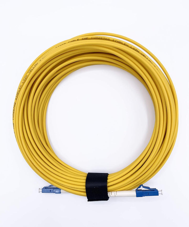 Elfcam - 40m Glasfaserkabel LC/UPC auf LC/UPC Simplex Singlemode 9/125 µm, LWL Kabel LSZH (40M), 40M