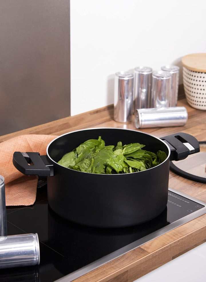 Berndes Topf 24 cm, b.green Alu Recycled Induction, Kochtopf hergestellt zu 100% aus recycelten Getr
