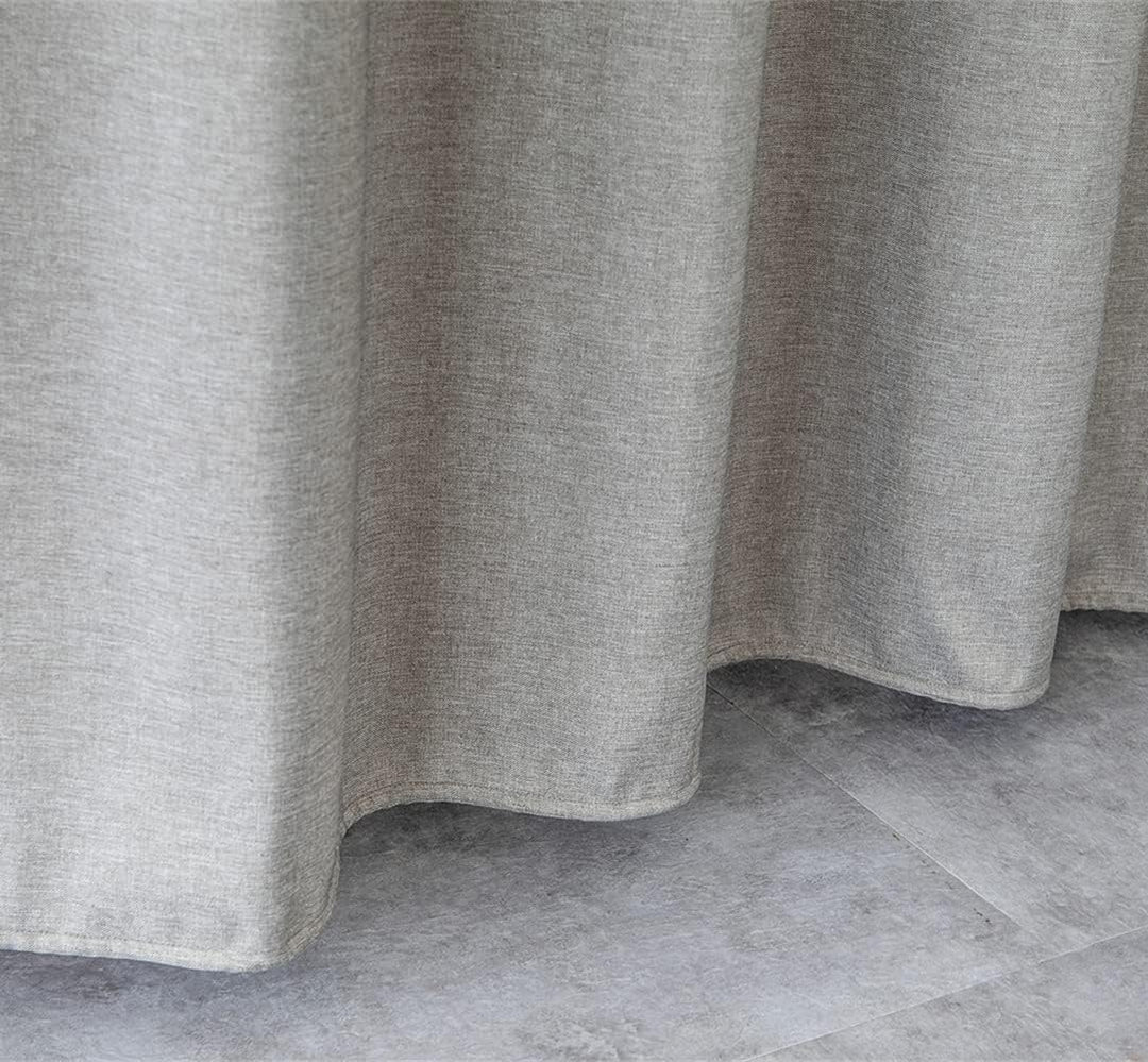 M&W DAS DESIGN Duschvorhang aus schwerem Textil Gewebe Leinenoptik schwere Qualität Schimmelresisten