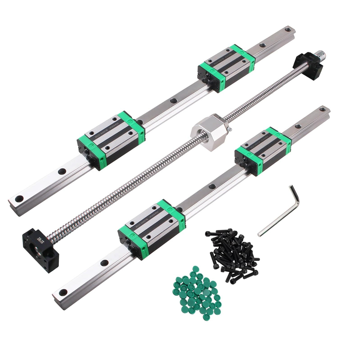 CNCYEAH Linearführung kit, 2PCS HGR20-200mm Linearführungsschiene +1PCS Kugelumlaufspindel SFU1605-2