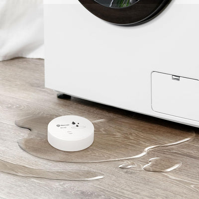 Geevon 4 Pack Wassermelder, 100dB Wassersensor Alarm Flut-Detektor für Keller, Badezimmer, Waschküch