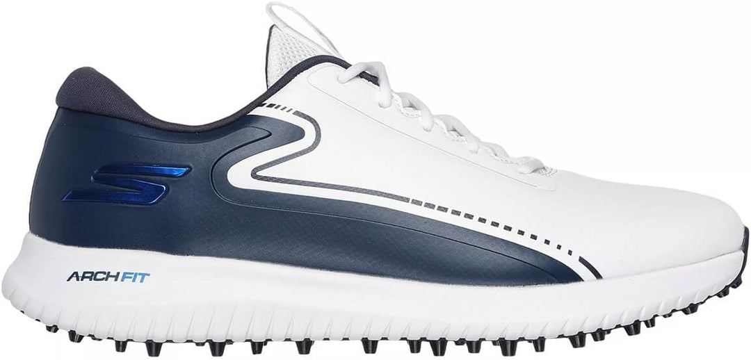 Skechers Max Fairway 3 Arch Fit Herren-Golfschuhe ohne Spikes 40 EU Weiss Marineblau, 40 EU Weiß
