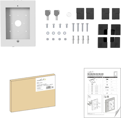 PureMounts Tablet Wandhalterung, geeignet für Apple iPad 2/3/4/5/6, iPad Air 1/2, iPad Pro 9.7", wei