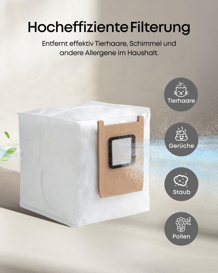 eufy Staubbeutel, 3er-Pack, 3L, auslaufsicher, effektive Filterung, sicher, kompatibel mit E25 und E
