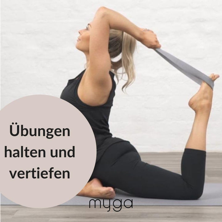 Myga Yoga-Starter-Set – Yogamatte, Yoga-Blöck Ziegel & Metall D-Ring Yoga-Gurt – Starter Kit für Anf
