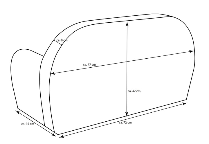 Delsit Kindersofa zum Ausklappen - Kinder Sofa mit Schaumstofffüllung - Sofa Kinder mit Abnehmbarem
