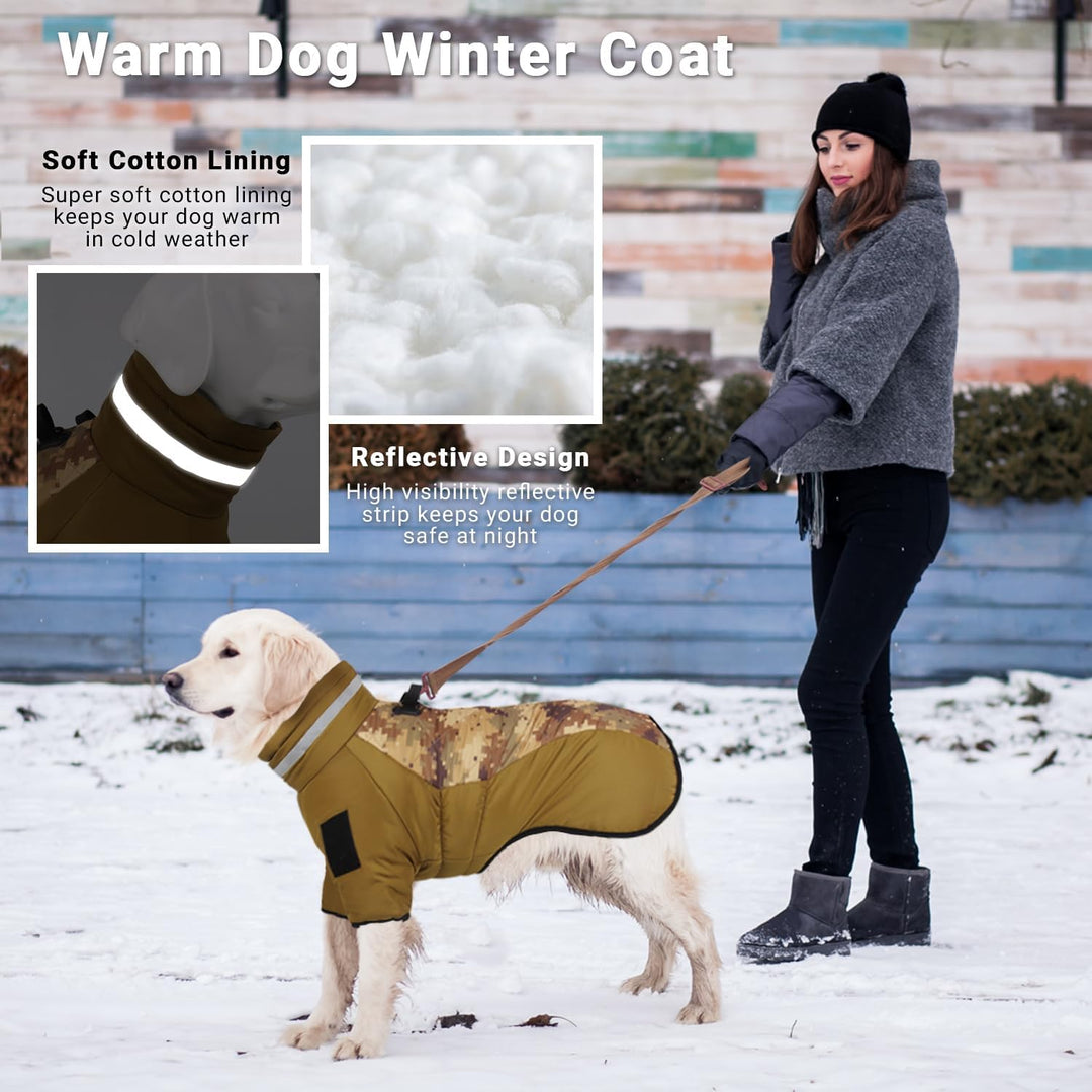 OCSOSO Hundemantel Winter, Hundejacke Hundepullover für Kleine Mittlere Grosse Hunde - Wasserdicht W