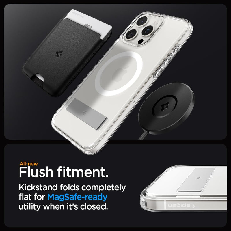 Spigen Ultra Hybrid S MagFit Hülle Kompatibel mit iPhone 15 Pro Max Kompatibel mit MagSafe -Crystal