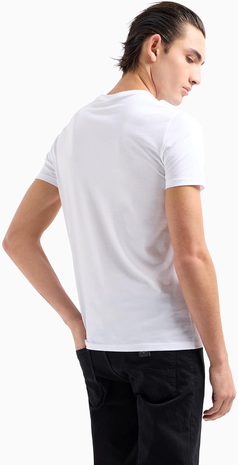 Armani Exchange Herren Pima Small Logo T-Shirt L Weiss, L Weiss