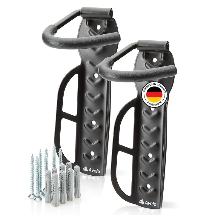 Avelo® Fahrrad Wandhalterung [2er Set] - Fahrradhalter passt für alle Räder [Aufhängung bis 25 Kg] -
