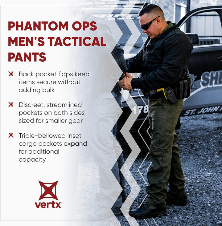 Vertx Herren Phantom Ops Cargo Utility mit Taschen, Wasserabweisende Arbeitskleidung, Taktische Oper