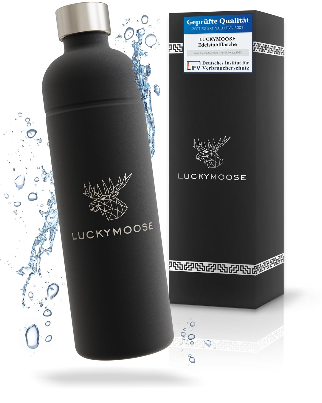 Luckymoose® Flasche für Aarke Carbonator 3, Philips GoZero & Brita sodaOne Wassersprudler - Spülmasc