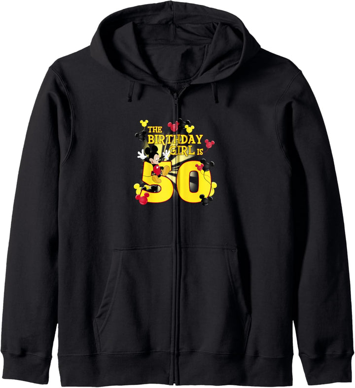 Disney Mickey Mouse The Birthday Girl Is 50 Kapuzenjacke