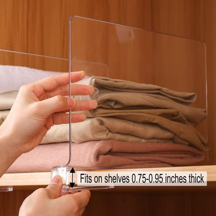 Namvo Regalteiler aus Acryl für Schränke, Regalteiler und Organizer für Holzschränke, transparenter
