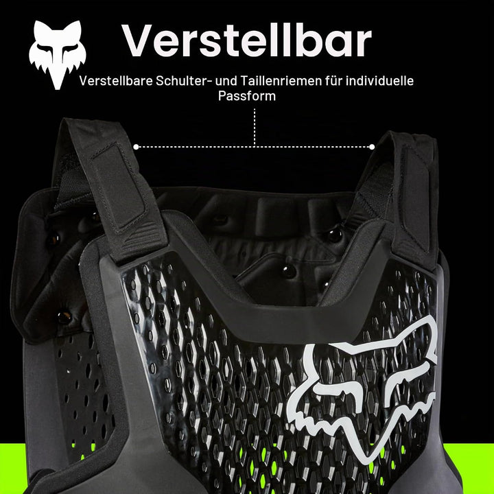 Fox Racing Unisex adult R3 Brustpanzer L-XL Schwarz, L-XL Schwarz