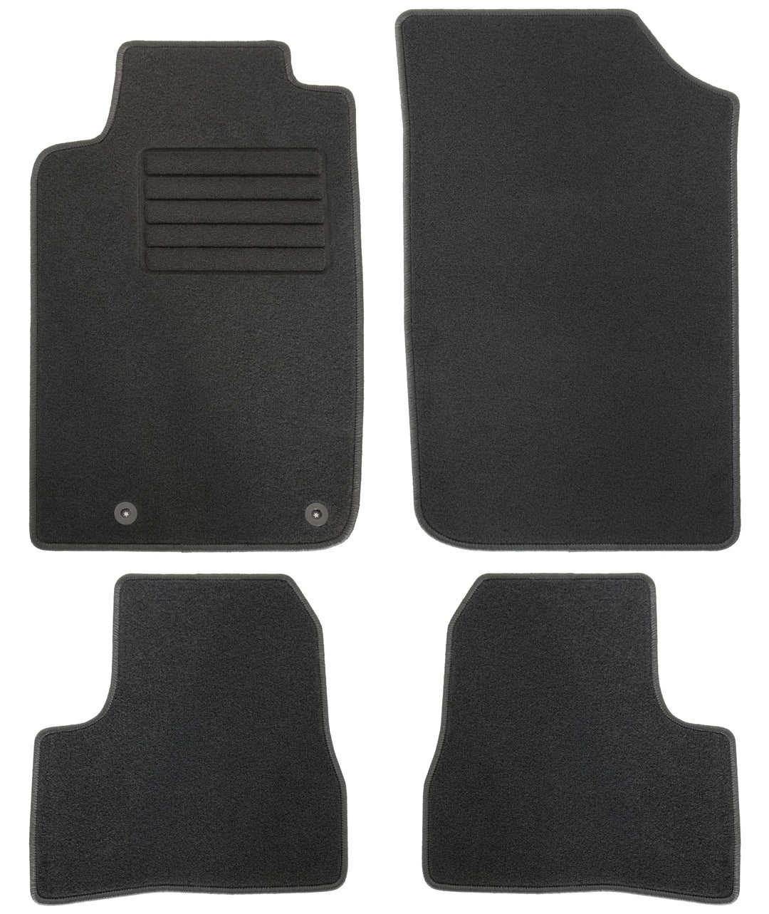 AD Tuning HG3170 Velours Fussmatten Set (4-teilig) Schwarz Passform Autoteppiche