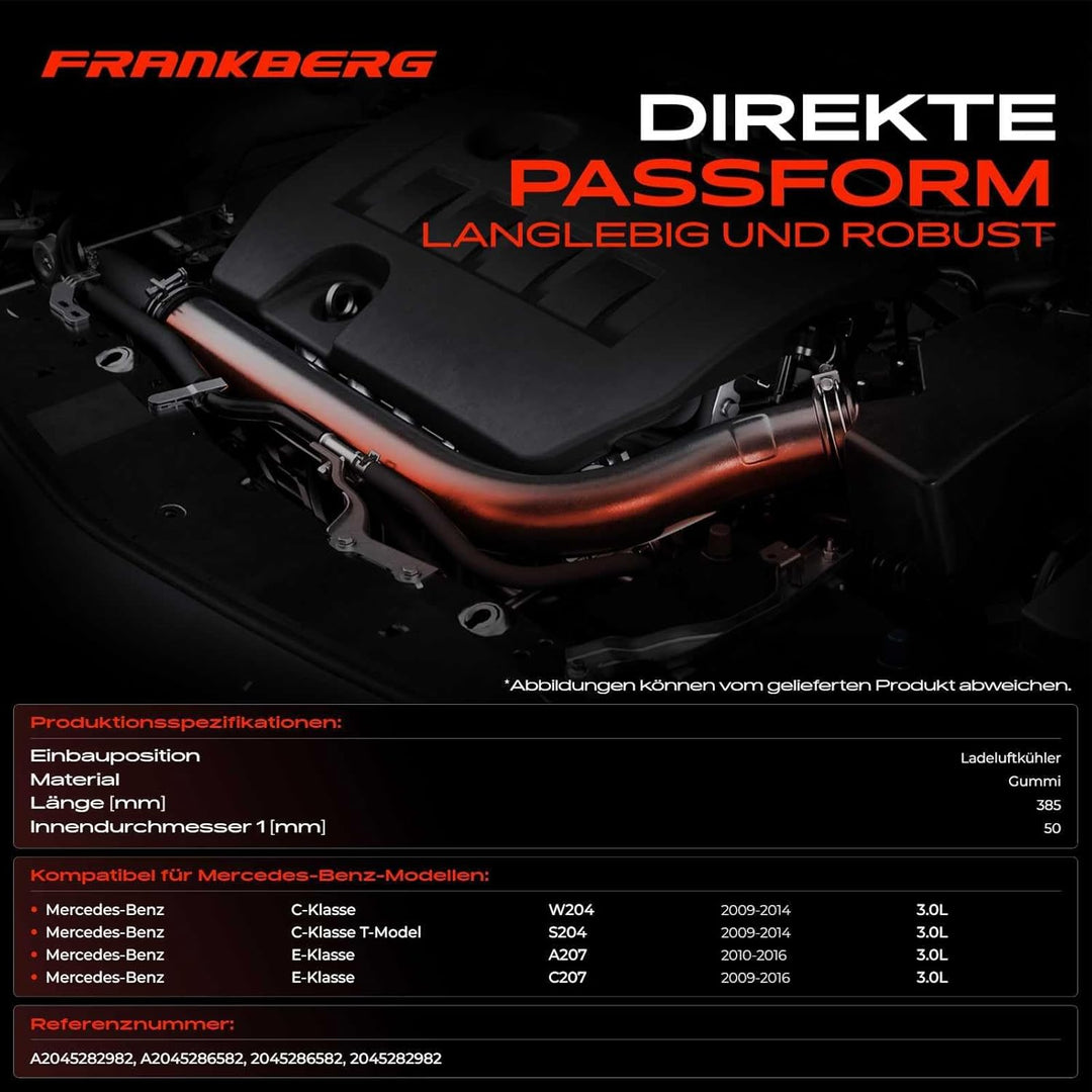 Ladeluftschlauch Links für C-Klasse W204 C-Klasse T-Model S204 E-Klasse A207 C207 3.0L 2009-2016 204