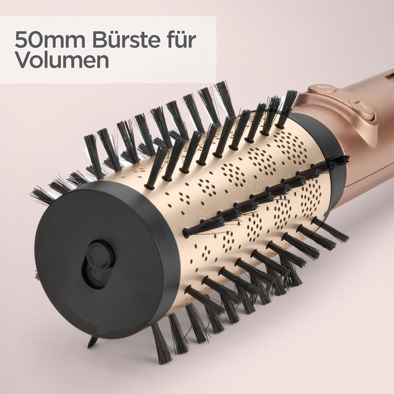 BaByliss Big Hair Dual Rotierende Warmluftbürste, Föhnbürste mit Ionen-Technologie, 2 Aufsätze für m