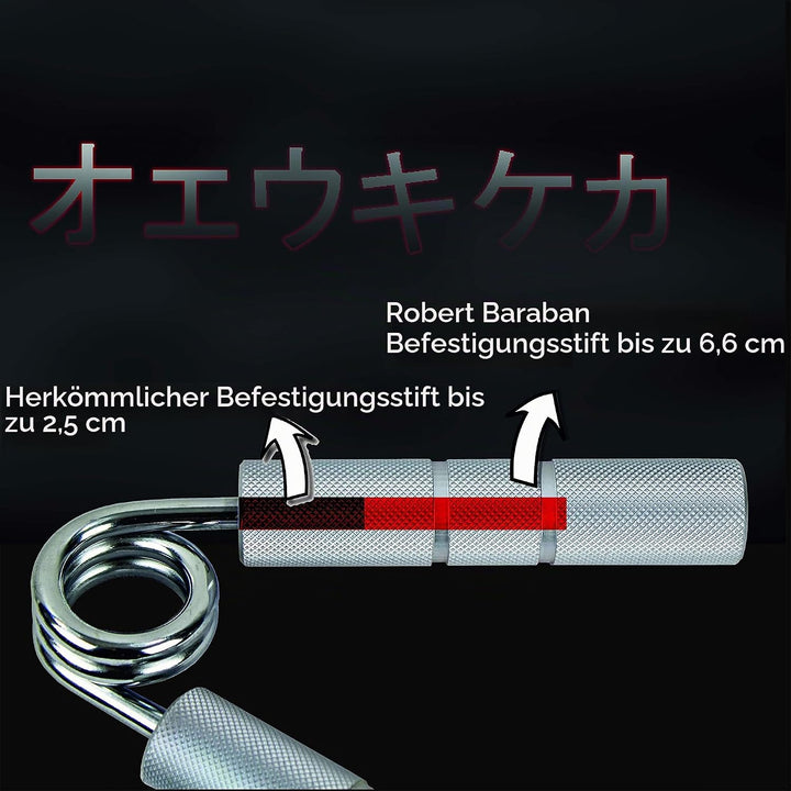 Robert Baraban Aluminium Handgripper, extra stabile Ausführung, verchromt, Handtrainer für maximale