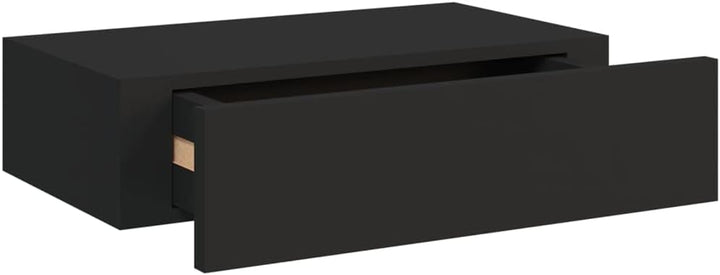 Schubladenregal 40x23,5x10 cm 2 Pcs MDF, Metall Schwarz Wandschrank Mit Schublade Mit Schublade Wand