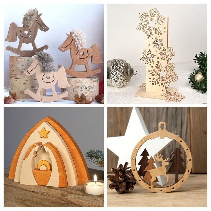 FEINSCHNITTkreativ Best-of-Weihnachten – 24 festliche Ideen zum Sägen | Moderne Laubsägevorlagen für