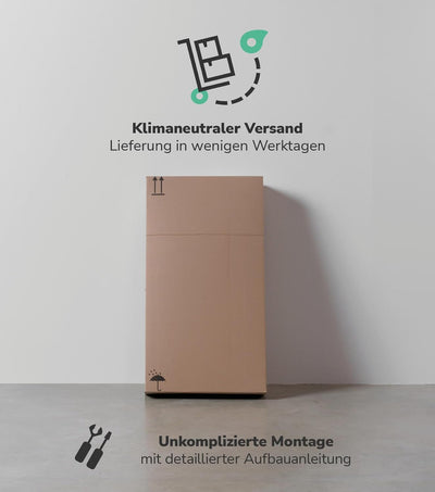 mokebo® Bad-Beistellschrank schmal 'Der Matrose', Badschrank weiss, Badezimmerschrank, Nischenschran