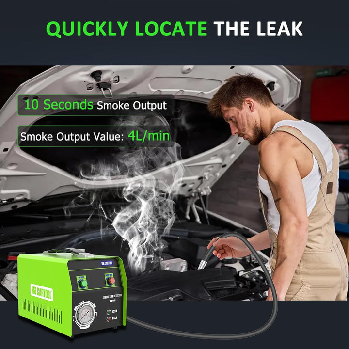 MR CARTOOL T105 Nebelmaschine KFZ Rauchmaschine Lecksuchgerät, EVAP Kraftstofflecks Detektor 12V Rau