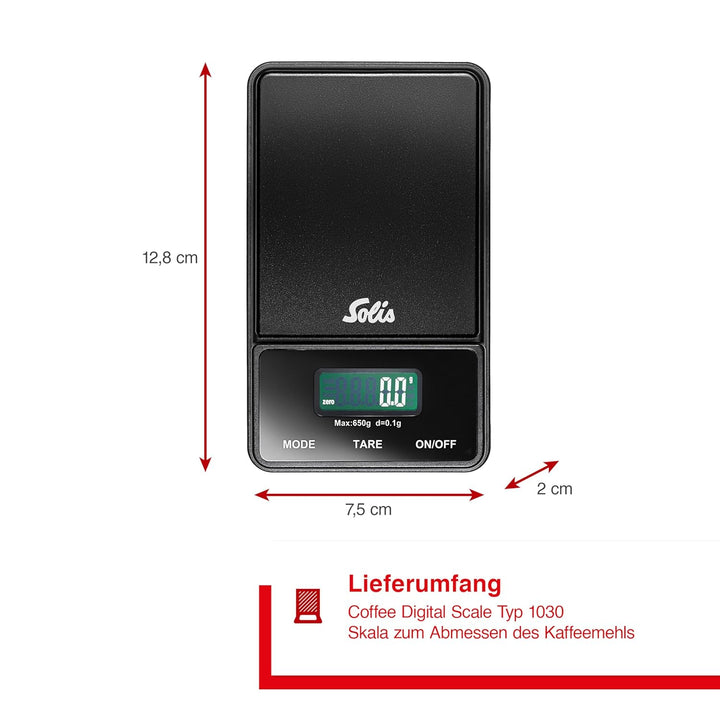 Solis Digital Pocket Scale 1030 Waage - Küchenwaage Digital - Feinwaage - Kompakte Küchenwaage / Esp