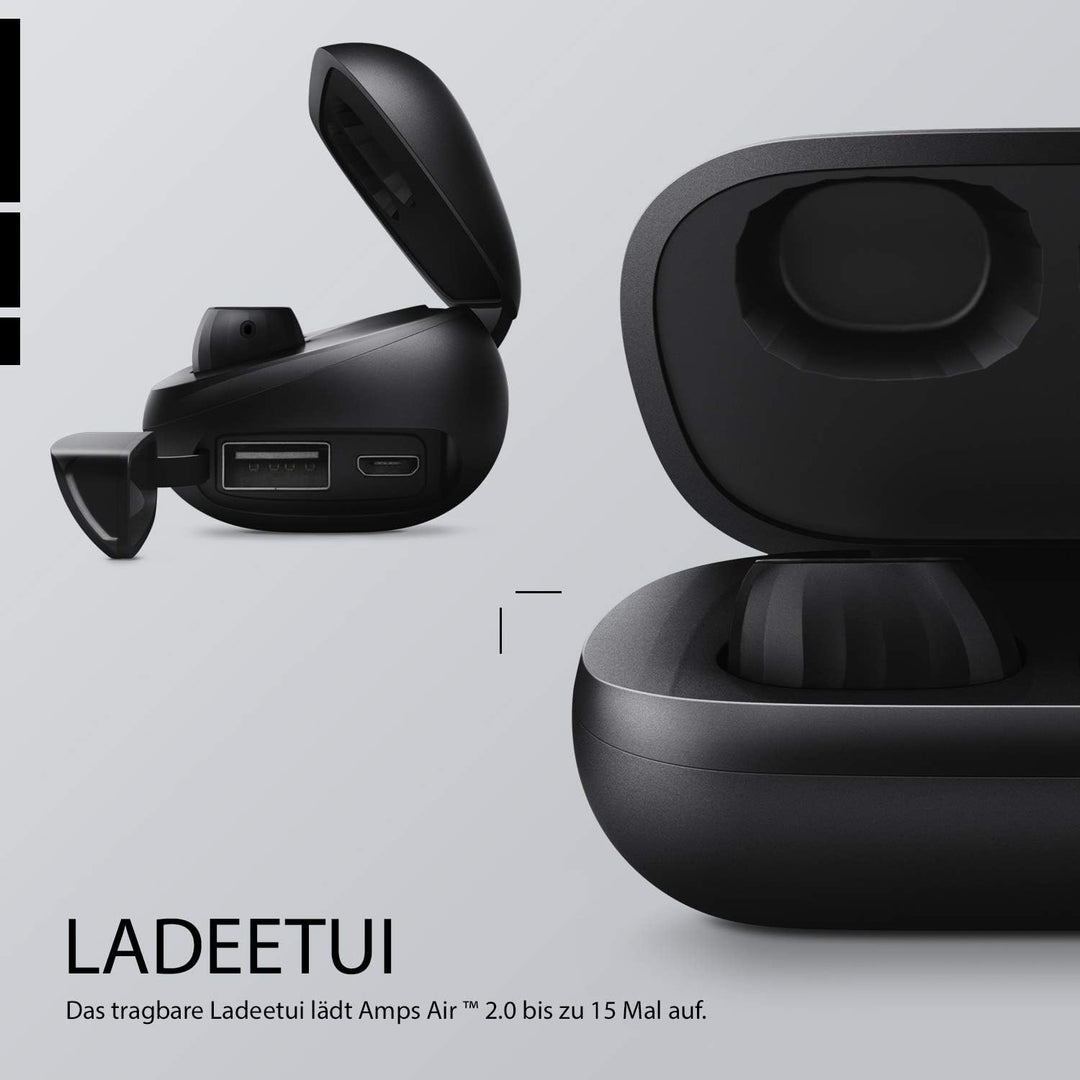 SOL REPUBLIC Amps Air 2.0 bluetooth Ohrhörer In-Ears schwarz 3-Stunden-Spielzeit/Ladeetui für bis zu