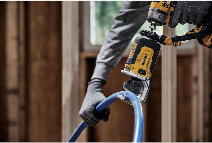 DeWALT Rohrschneidvorsatz DT20560-QZ Schnittkapazität bis 50mm PE Rohre Schneidwerkzeug schlagfest