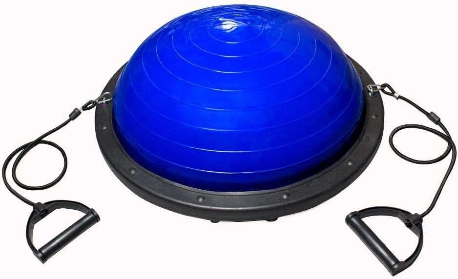 OcioDual Bos Balance Ball 58cm Blau Balance Fitness Trainer Up AntiRutsch Halbkugel Halbball mit Wid