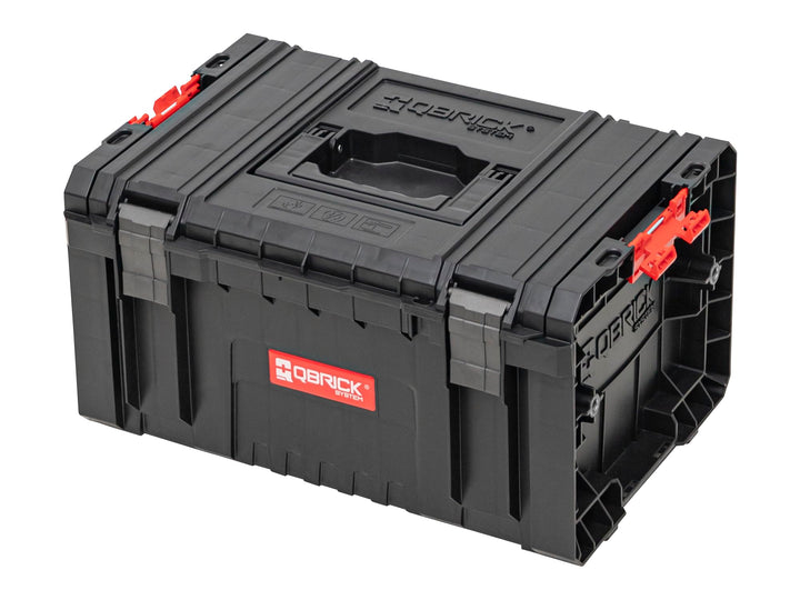 Qbrick System Werkzeugkoffer Werkzeugkasten Leer Werkzeugkiste PRO Toolbox 2.0 Schwarz Rot 450 x 334