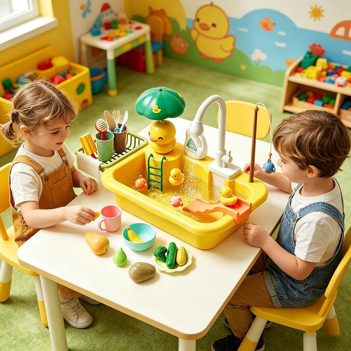 Wassertisch Für Kinder | Interaktiver Wasserspieltisch | Lustiges Sensorisches Spielset Für Kinder M