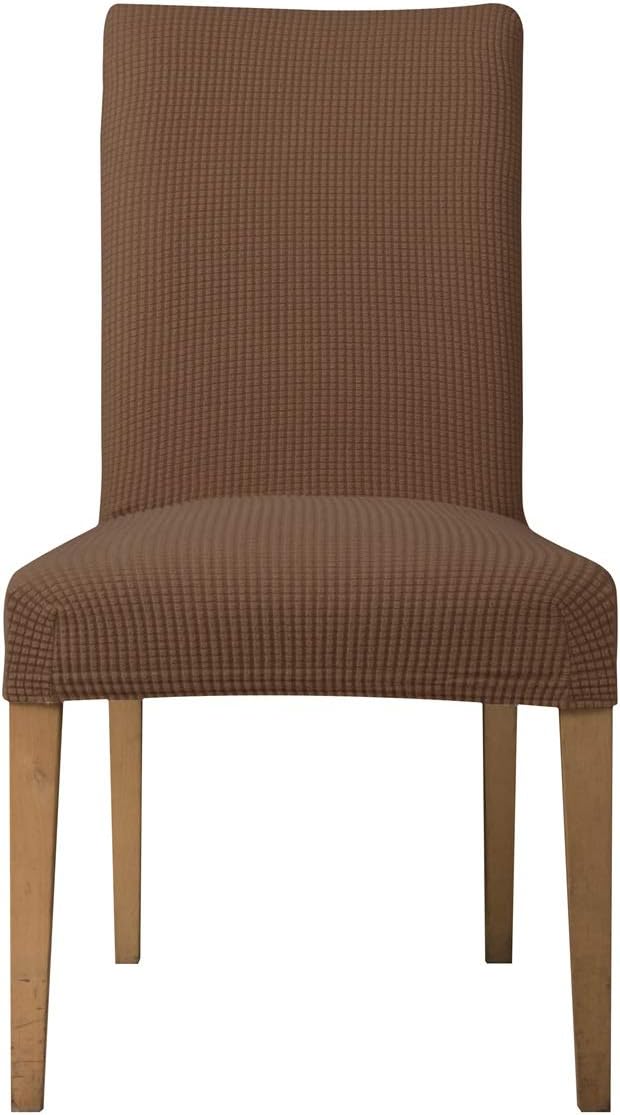 EBETA E Stuhlhussen 6 Stück, Elastische Stuhlbezug, Stretchhusse Stuhlüberzug Jacquard Hussen für Ho