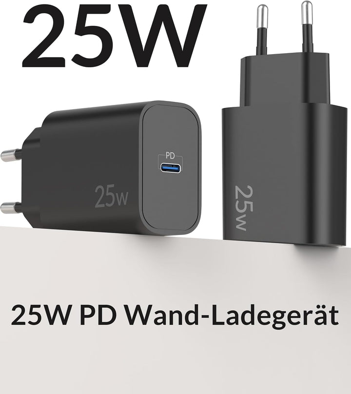 25W USB C Ladegerät mit Ladekabel für Samsung Galaxy S26 Ultra Plus S25 S24 S23 S22 FE 5G A56, Handy