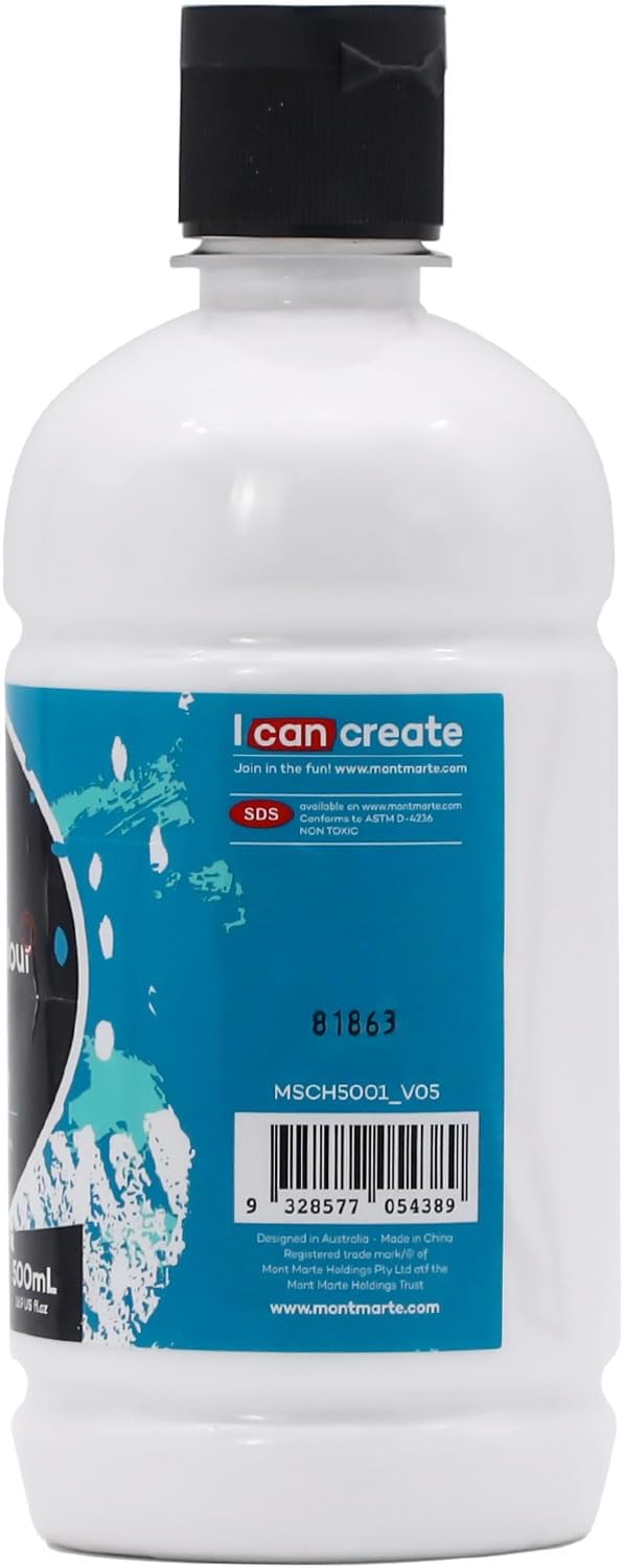 Mont Marte Signature Acrylfarben-Set, 500 ml, halbmattes Finish, 12 leuchtende Farben, geeignet für