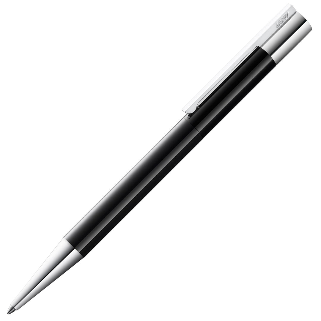 LAMY scala Kugelschreiber 279 – Kuli aus Edelstahl in der Farbe Piano-Schwarz, mit Drehmechanik – Mi
