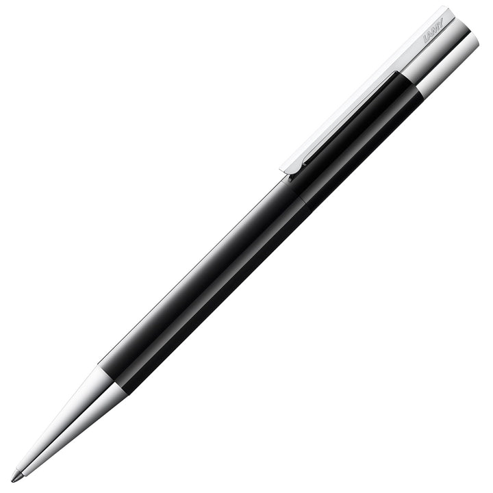 LAMY scala Kugelschreiber 279 – Kuli aus Edelstahl in der Farbe Piano-Schwarz, mit Drehmechanik – Mi