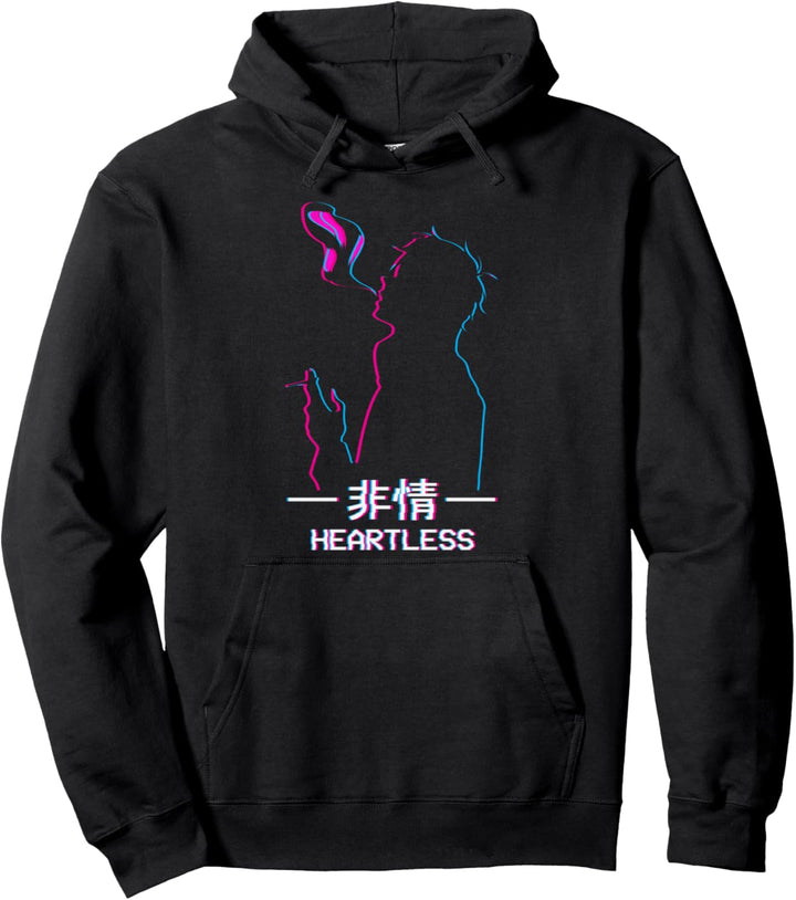 Heartless Sad Anime Boy Soft Boy Vaporwave Aesthetic Eboy Pullover Hoodie