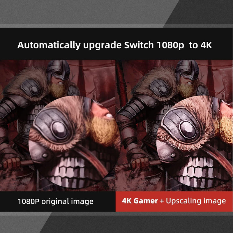 PhotoFast 4K Gamer+ Enhance 1080p to 4K Resolution Adapter Switch Konsole Videoprozessor für NS Swit