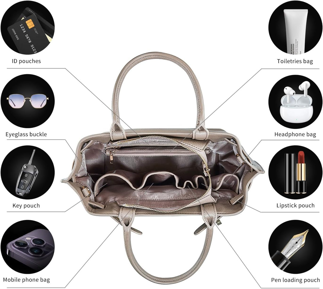 VICTORIA HYDE Handtaschen Damen Gross PU Leder Shopper Damen Handtasche Schwarz Elegant Schultertasc