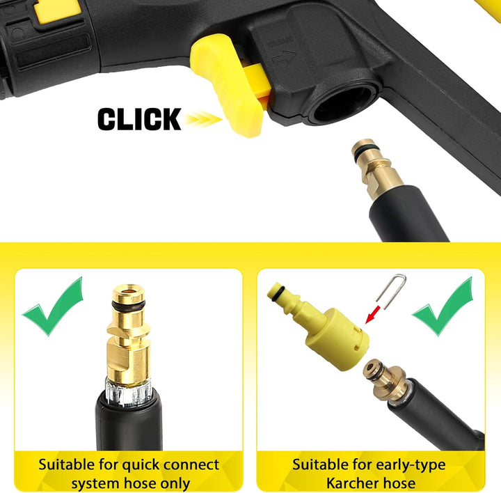 2175 PSI Trigger Gun Kit,Kompatibel mit Karcher Hochdruckreiniger Fit für K2-K7 Schlauch Schnellkupp