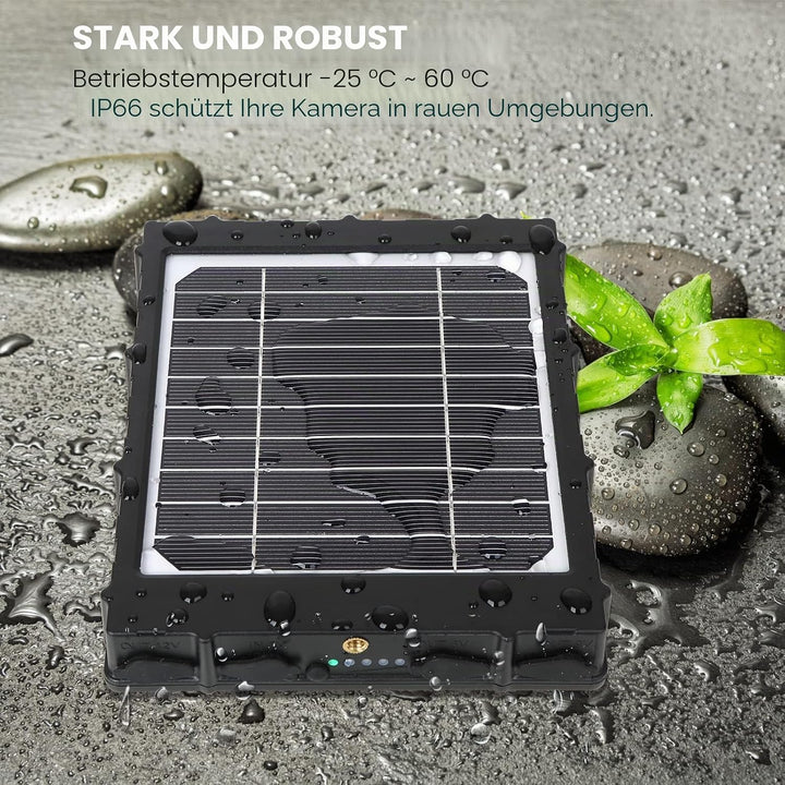 Folgtek 8000mAh Solarpanel 12V/1.2A, 9V/1.6A, 6V/2.4A Ausgang, Externer Eingang 5 V/2A IP66 Wasserdi