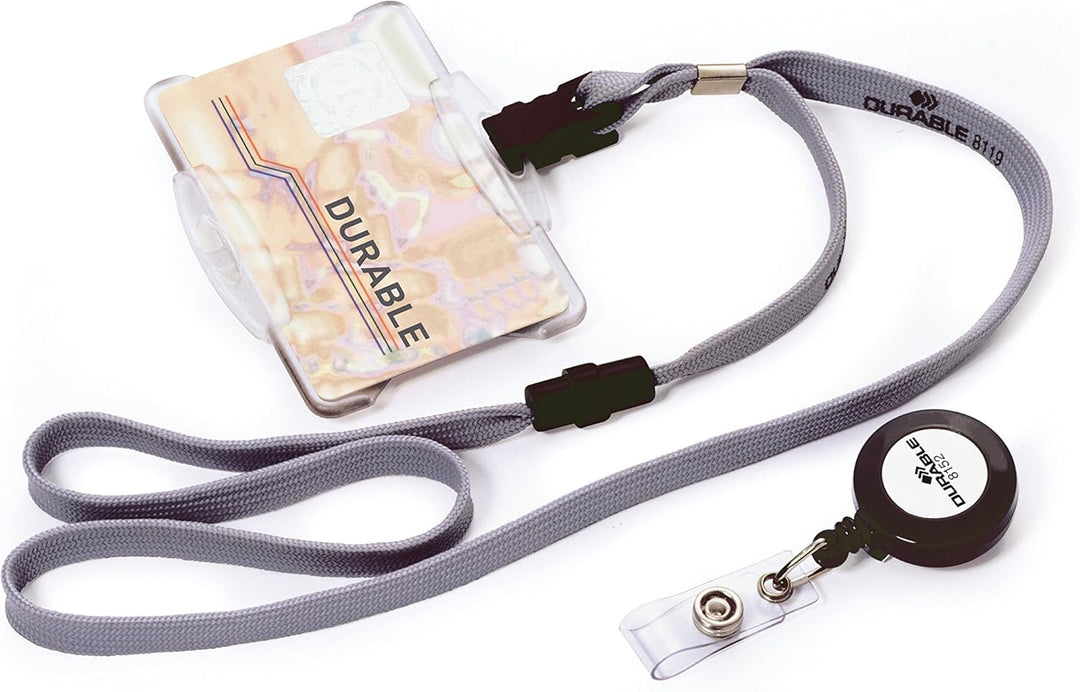 Durable Ausweiskartenhalter (für Betriebsausweis mit Clip, 87 x 54 mm (Innenmass)) Packung à 25 Stüc