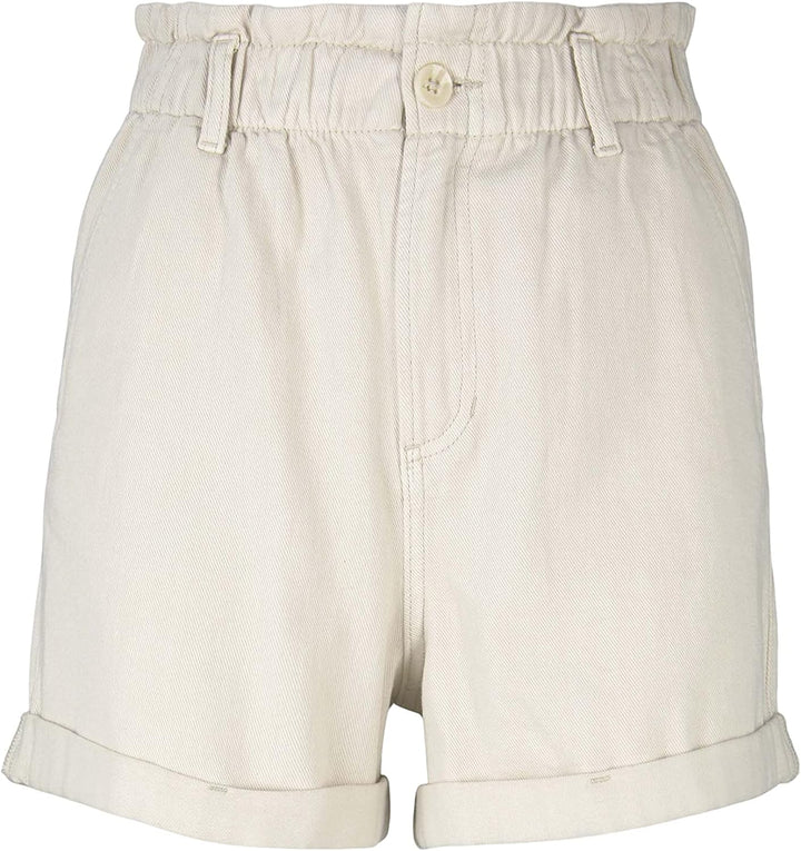 TOM TAILOR Denim Damen Bermuda Paperbag Shorts L 22515 - Soft Creme Beige, L 22515 - Soft Creme Beig