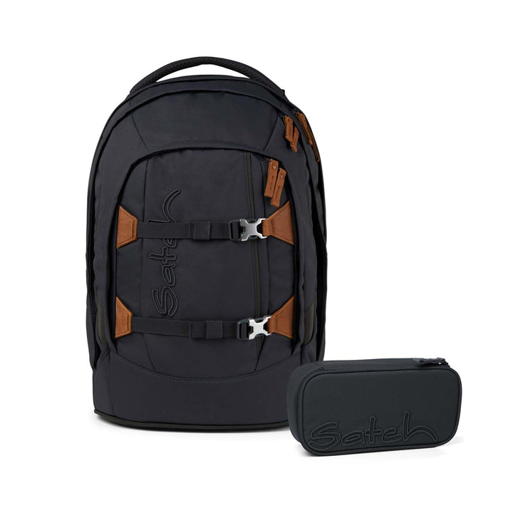 Satch Pack Schulrucksack Set 2tlg. mit Schlamperbox Nordic Grey Skandi Edition, Nordic Grey Skandi E